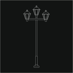 street lamps. illustration for web and mobile