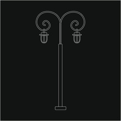 street lamps. illustration for web and mobile