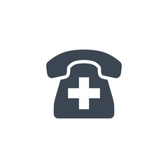 Emergency Phone related vector glyph icon. Isolated on white background. Vector illustration.