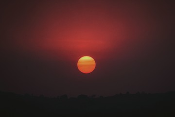 sunset in the mountains