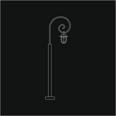 street lamps. illustration for web and mobile