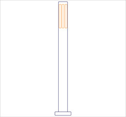 street lamps. illustration for web and mobile