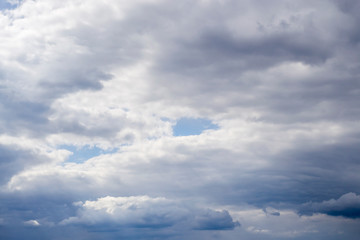 Blue sky background with tiny clouds