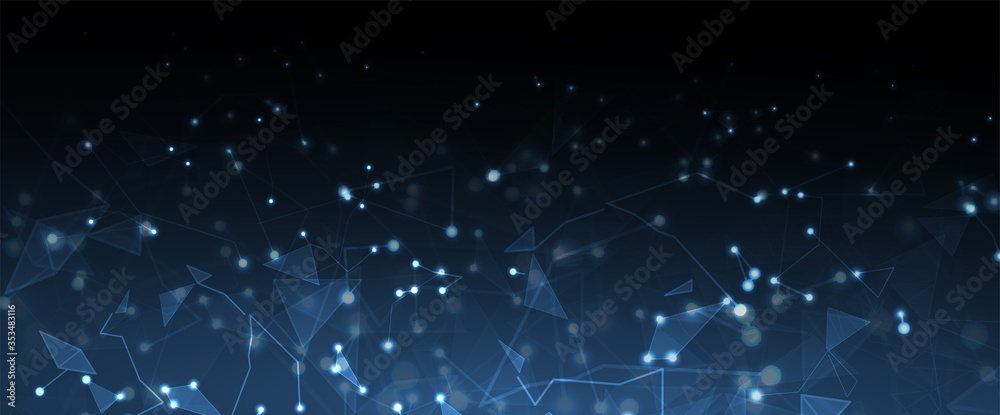 Aufkleber Abstract tech background. Futuristic technology interface