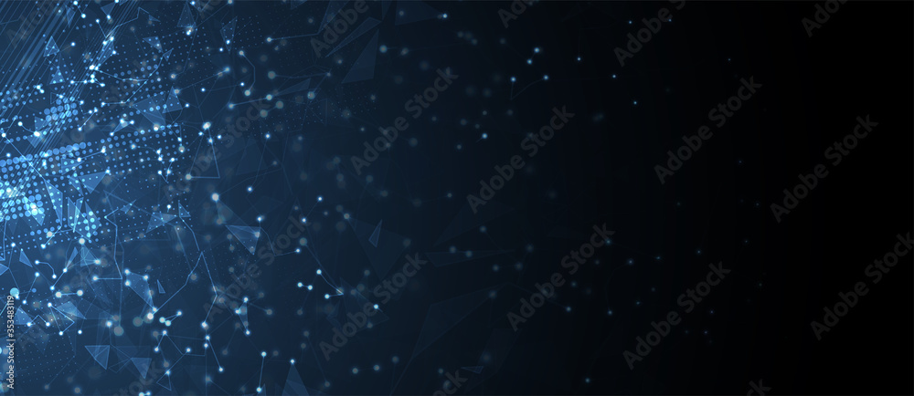 Aufkleber Abstract tech background. Futuristic technology interface