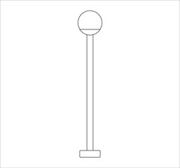 street lamps. illustration for web and mobile