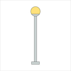 street lamps. illustration for web and mobile