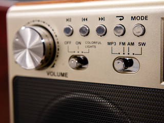 vintage control panel of radio settings