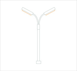 street lamps. illustration for web and mobile