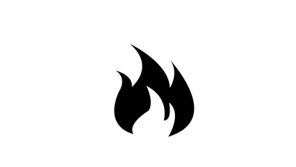 Lab burner with flame illustration