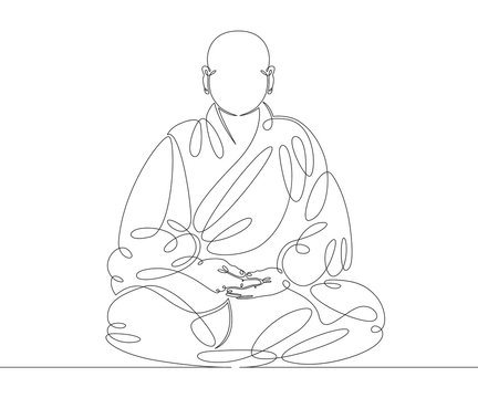 buddhist monk pray