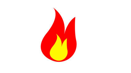 Lab burner with flame illustration