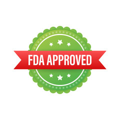 FDA approved grunge rubber stamp on white background. Vector illustration.