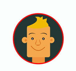 male hair styles vector illustration. eps10.