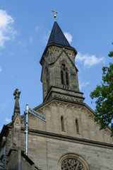 Fototapeta na wymiar Church on the road to the castle of Coburg, Bavaria