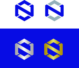 Geometric letter N logo