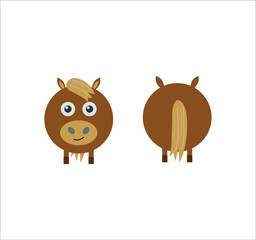 Fototapeta premium horse shaped icon. illustration for web and mobile