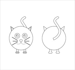 cat shaped icon. illustration for web and mobile