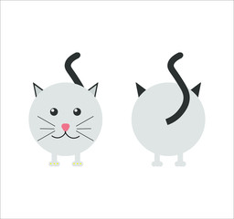 cat shaped icon. illustration for web and mobile