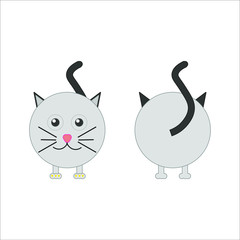 cat shaped icon. illustration for web and mobile