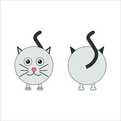 cat shaped icon. illustration for web and mobile