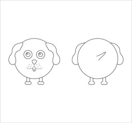 dog shaped icon. illustration for web and mobile