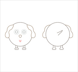dog shaped icon. illustration for web and mobile