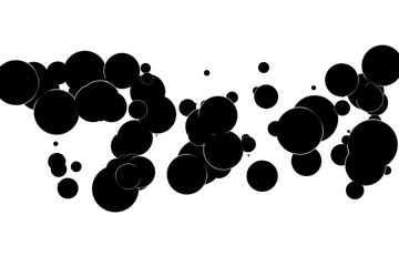 3D rendering black ink splash illustration