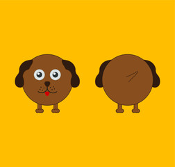 dog shaped icon. illustration for web and mobile