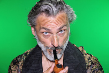 man wth pipe