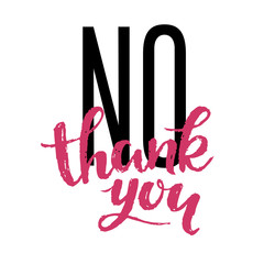 Vector illustration of No thank you.