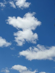 Clouds In The Deep Blue Sky Background
