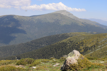 mountain landscape with blue sky