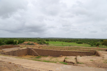 Fototapeta na wymiar Ruins of Dholavira, Ancient site of Harappa civilization in India
