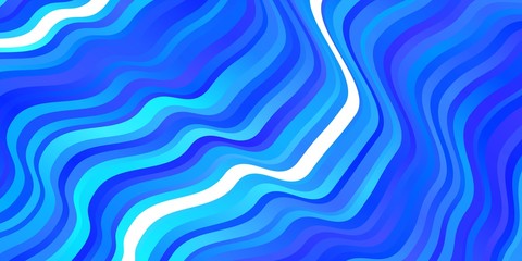 Obraz na płótnie Canvas Light BLUE vector background with bent lines.