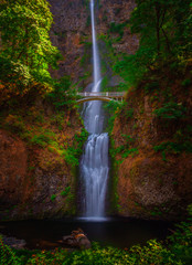 Bridge over waterfall
