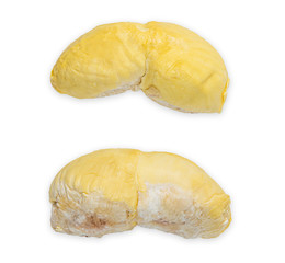 Durian fruit on a white background. Embedded with path For easy editing
