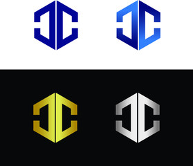 Double reflected letter C logo, attractive and creative design