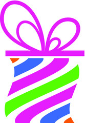 Colorful gift symbol