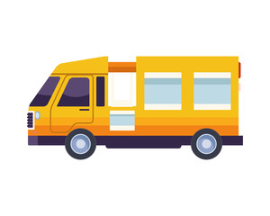 airport van transport isolated icon