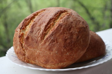 bread on a plate