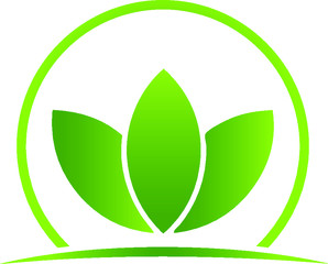Green leaves, ecology symbol