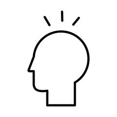 head profile line style icon