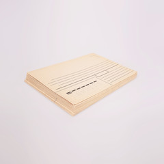 Bundle of old envelopes isolated on white background