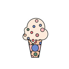 Vector Cartoon Juice Food Cake. cartoon vector and flat design