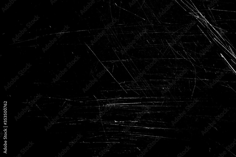Poster white scratches with scuffs on a black background. template for design