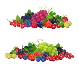 Berries banners template.