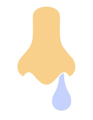 鼻水(水色)