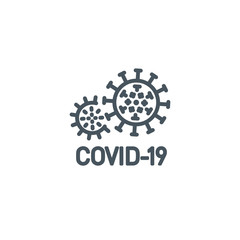 Coronavirus Covid19 disease pandemic single line icon isolated on white background. Perfect outline symbol illness virus banner. Quality design element medicine vaccine pneumonia with editable Stroke.