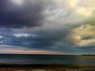 Obraz premium storm clouds over the sea